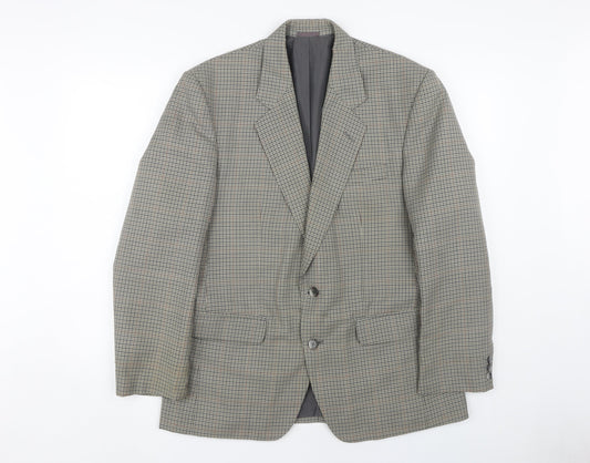 Centaur Men's Grey 40 Blazer, Check Pattern, Vintage