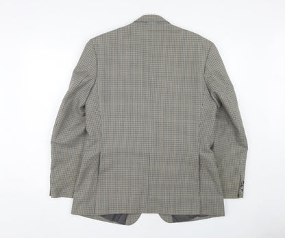 Centaur Men's Grey 40 Blazer, Check Pattern, Vintage