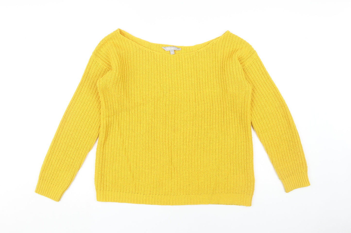 Womens UK Size M Tokyo Laundry Yellow Pullover Jumper