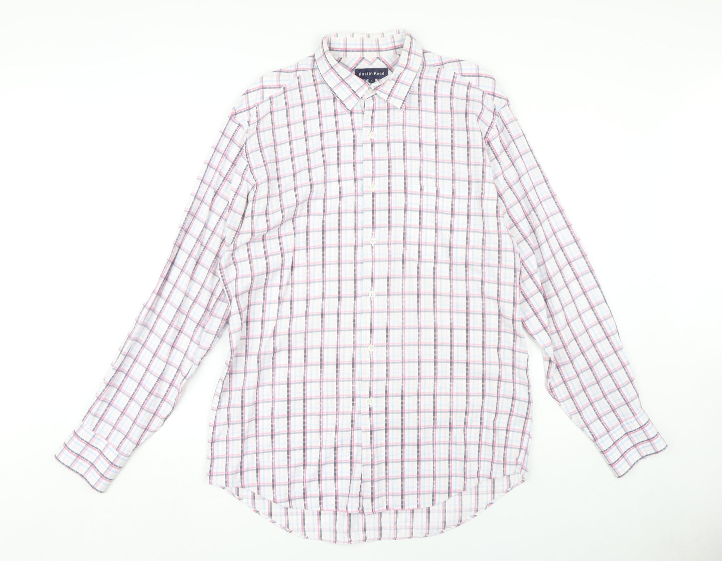 Austin Reed Men's Multicoloured Check Shirt L