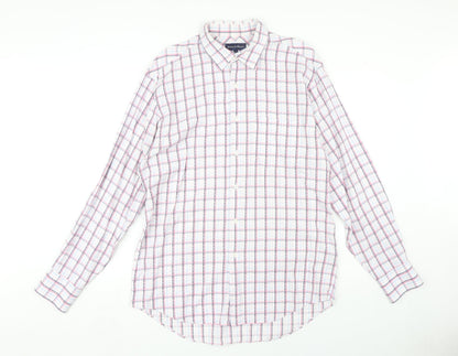 Austin Reed Men's Multicoloured Check Shirt L