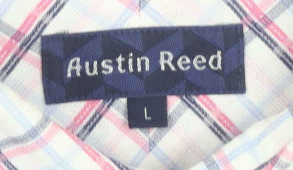 Austin Reed Men's Multicoloured Check Shirt L