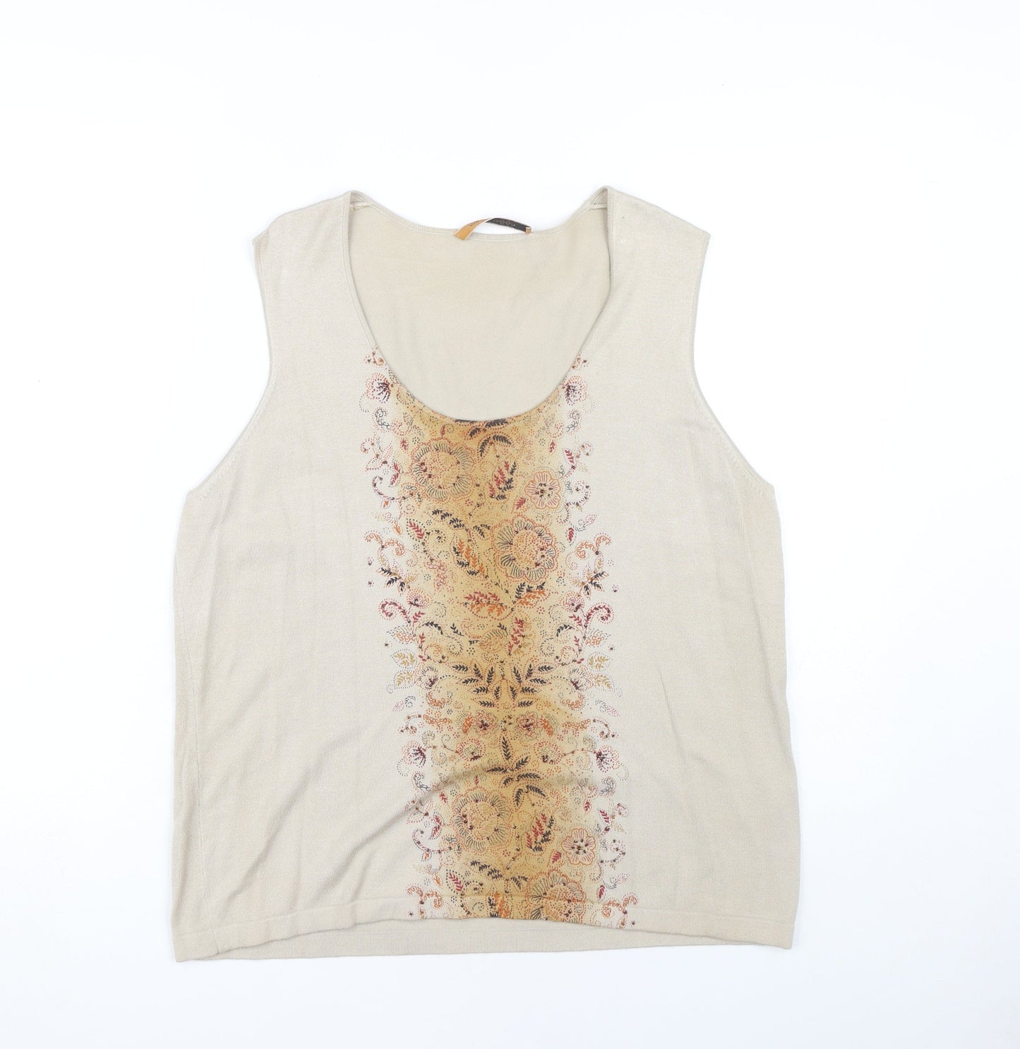 Womens UK Size L Windsmoor Beige Basic Tank