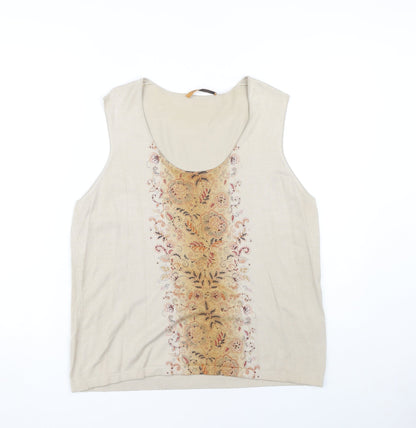Womens UK Size L Windsmoor Beige Basic Tank