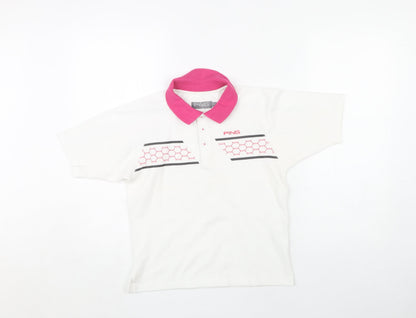 PING Unisex Kids White Polo Shirt M