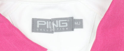 PING Unisex Kids White Polo Shirt M