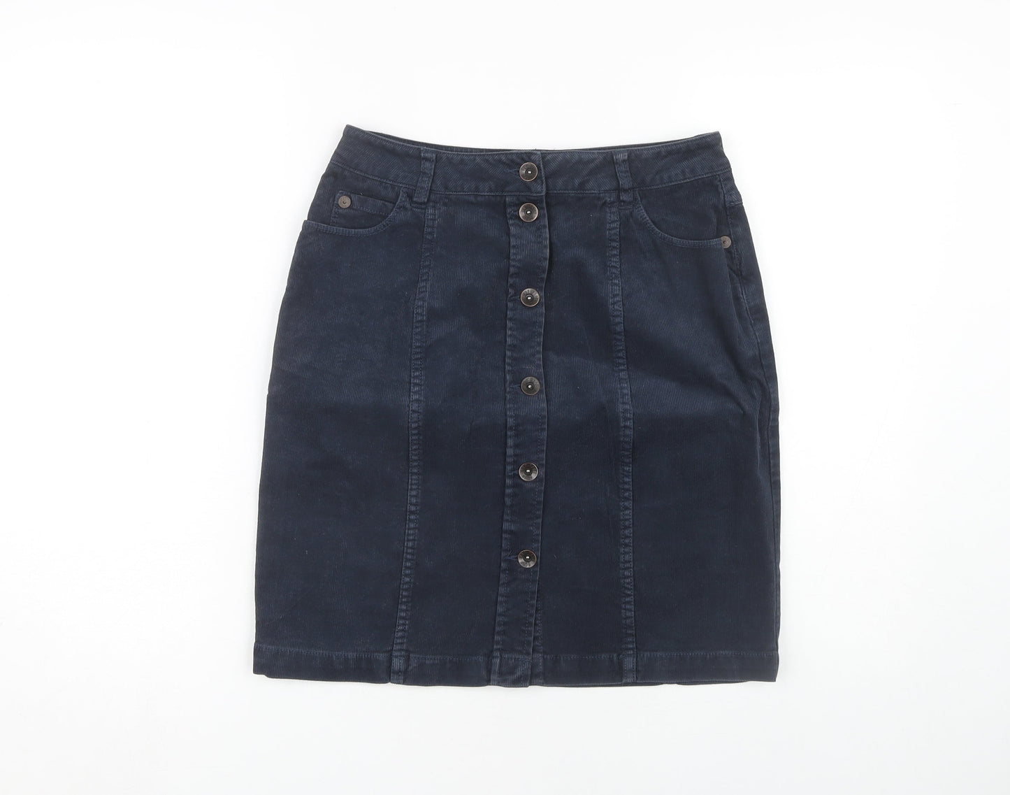 Fat Face Women's Blue Corduroy Pencil Skirt Size 6