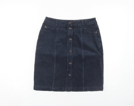 Fat Face Women's Blue Corduroy Pencil Skirt Size 6