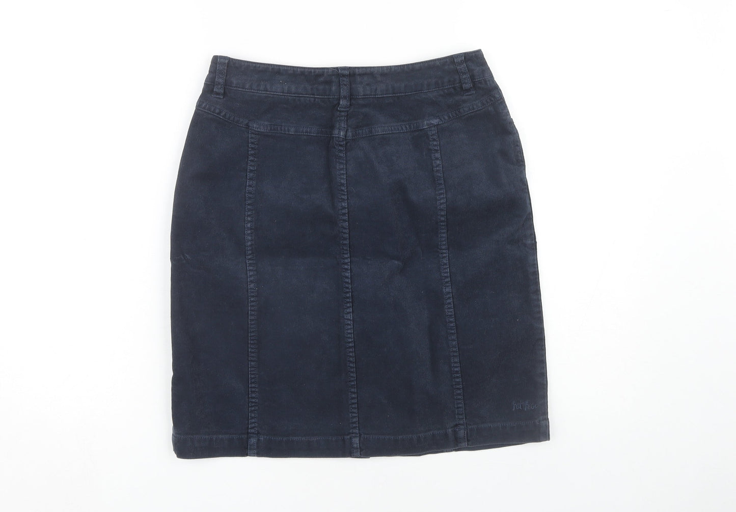 Fat Face Women's Blue Corduroy Pencil Skirt Size 6