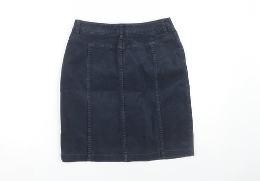 Fat Face Women's Blue Corduroy Pencil Skirt Size 6