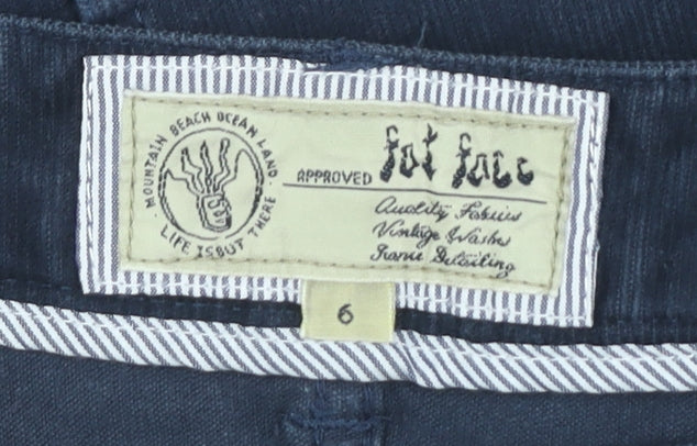 Fat Face Women's Blue Corduroy Pencil Skirt Size 6