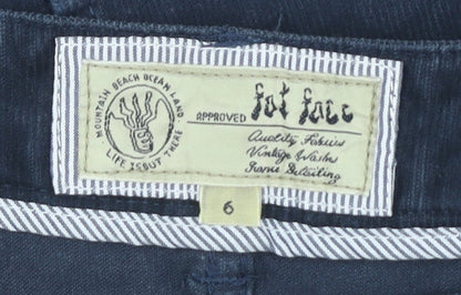 Fat Face Women's Blue Corduroy Pencil Skirt Size 6