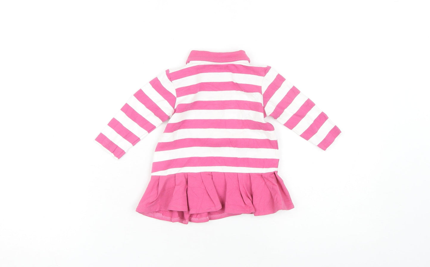 An Original Penguin Pink Striped Unisex Baby Dress, 3-6 M