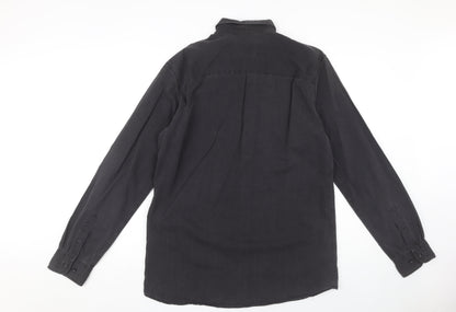 Jack & Jones Men's Black Button-Up Shirt L