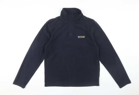 Mens UK Size S Regatta Blue 1/4 Zip Sweatshirt
