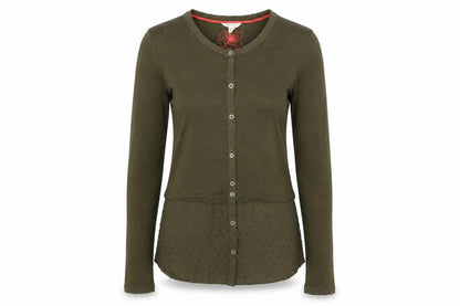 Womens UK Size 6 White Stuff Green Basic Button-Up