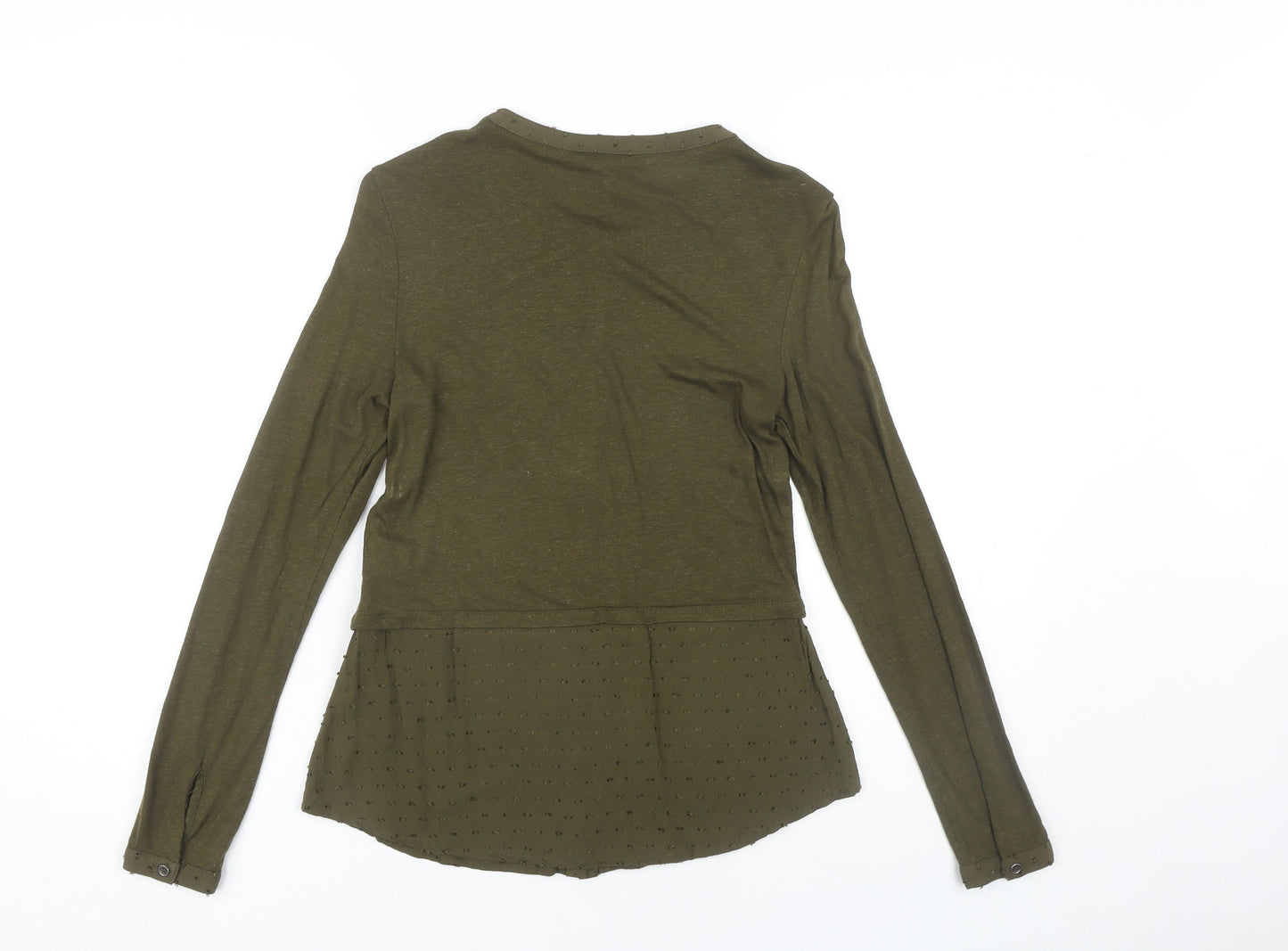 Womens UK Size 6 White Stuff Green Basic Button-Up