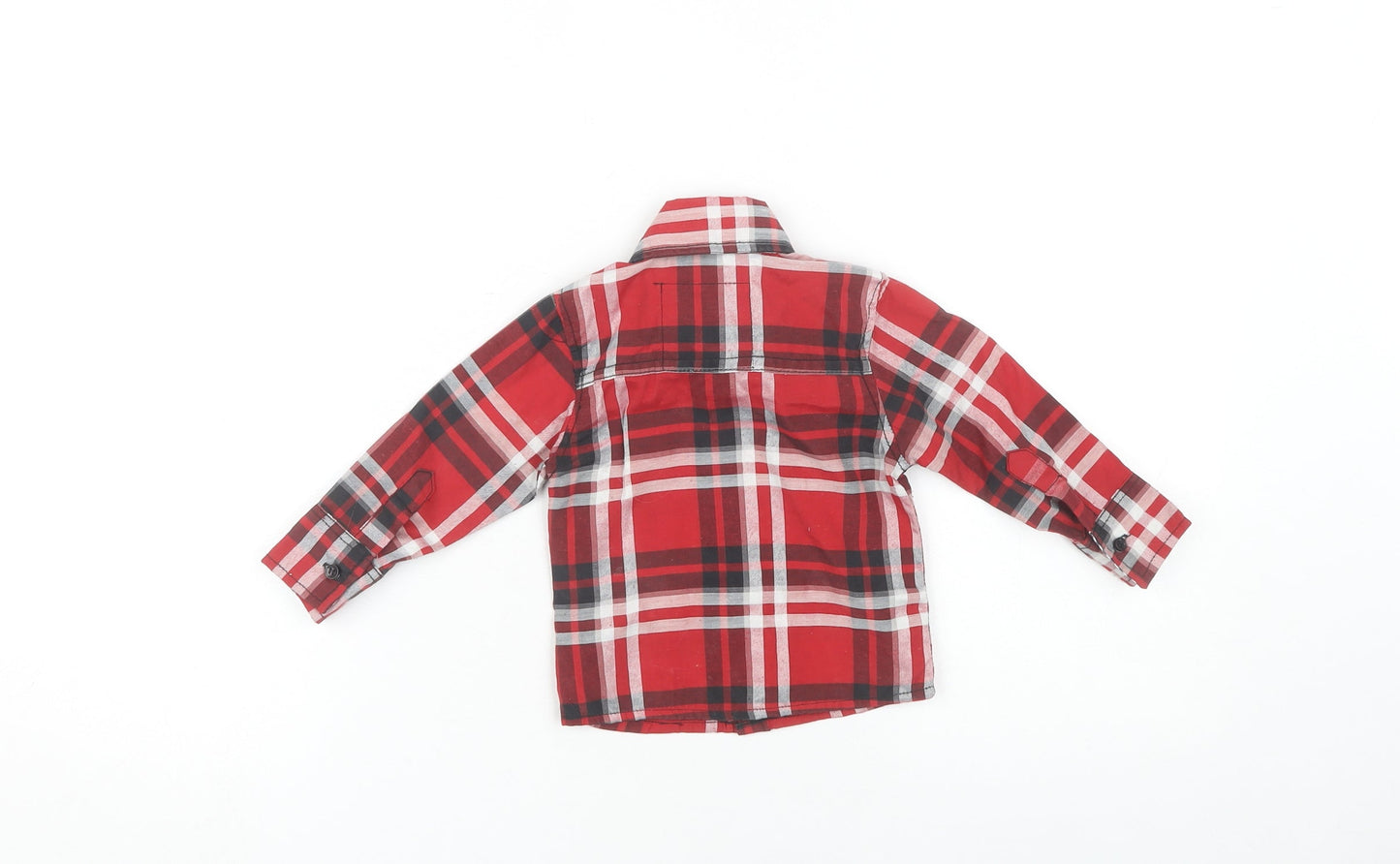 Abercrombie Boys Red Plaid Cotton Button-Up Shirt M