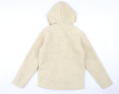 Kangaroo Poo Girls Beige Hooded Jacket 13 Years Casual Winter