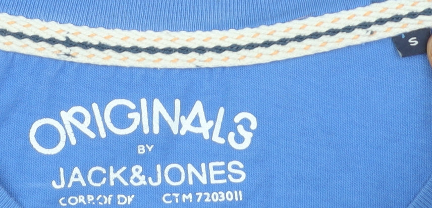 Mens UK Size S JACK & JONES Blue  T-Shirt