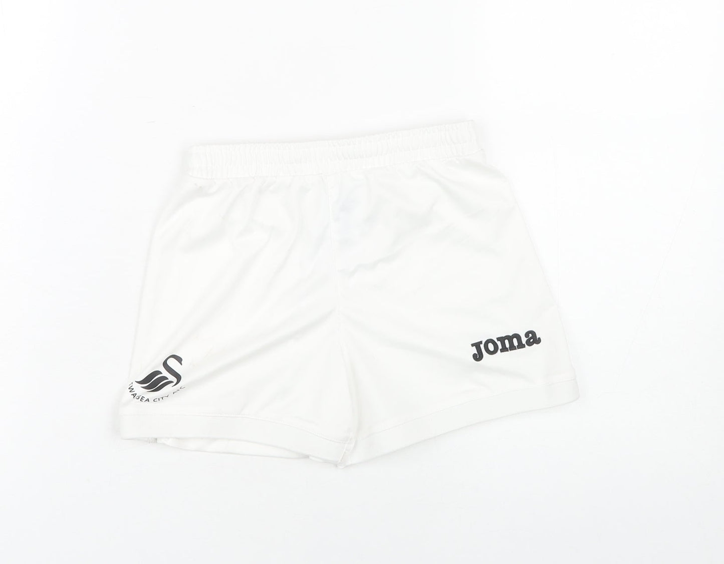 Joma Boys White Athletic Shorts Size 4 Polyester