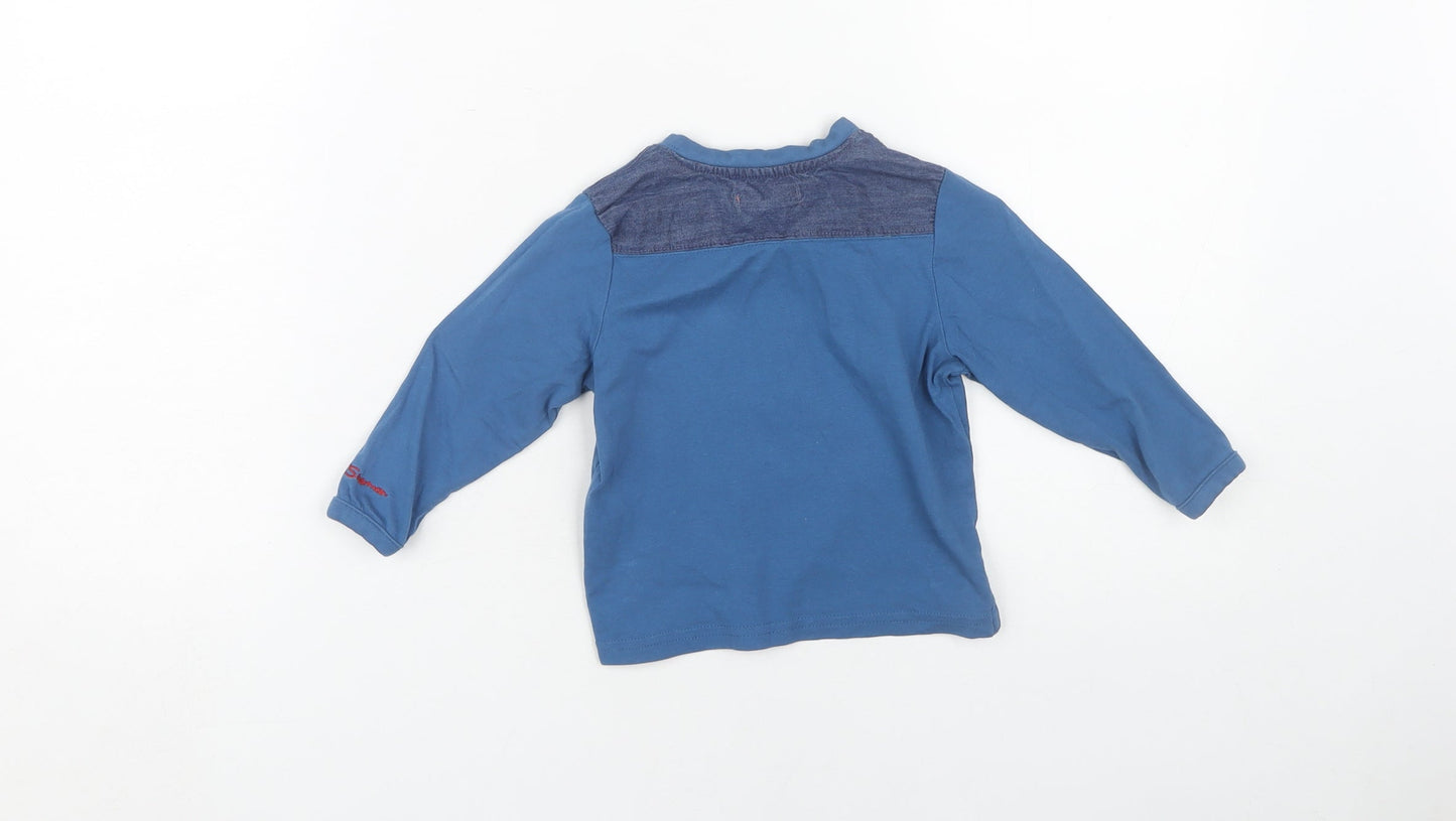 Ben Sherman Boys Blue Car Print T-Shirt 6-12 Months