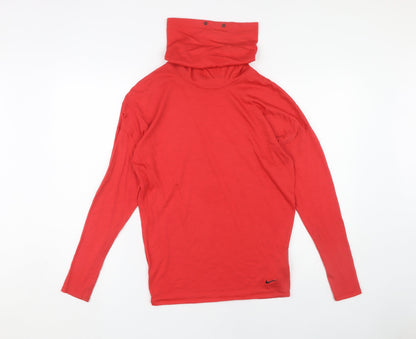 Nike Men's Red Pullover XS Slim Fit High Neck Top