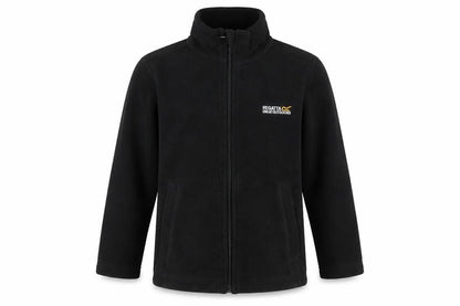 Front view of Regatta boys’' black 5-6 years basic jacket, full zip