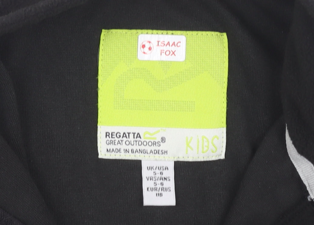 Regatta Boys' Black 5-6 Years Basic Jacket, Full Zip
