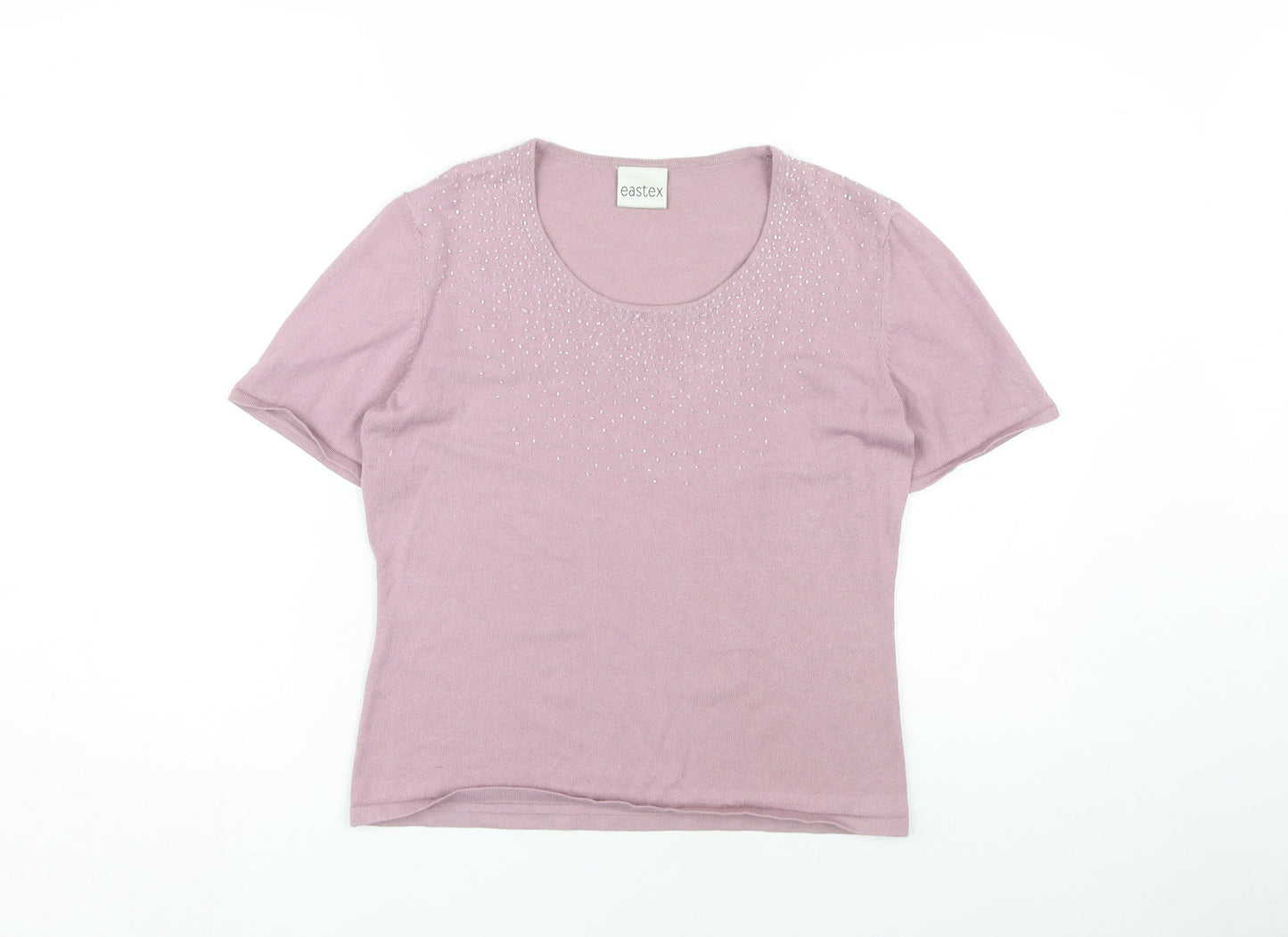 Womens UK Size 10 Eastex Pink Basic T-Shirt