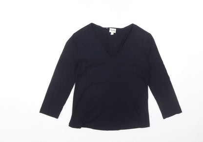 Womens UK Size S Viyella Black Basic Blouse