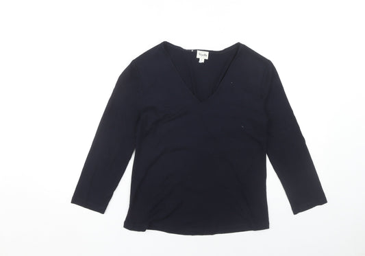 Womens UK Size S Viyella Black Basic Blouse