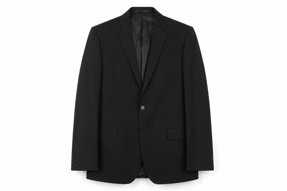 Front view of Thomas Nash Men's Black Suit Jacket 44 Regular Fit Business
