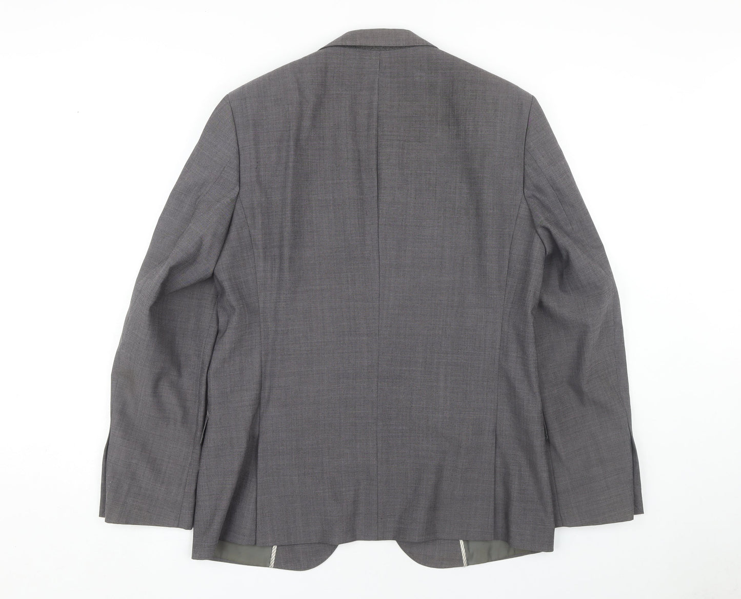 Moss London Men's Grey Slim Fit Blazer, Size M