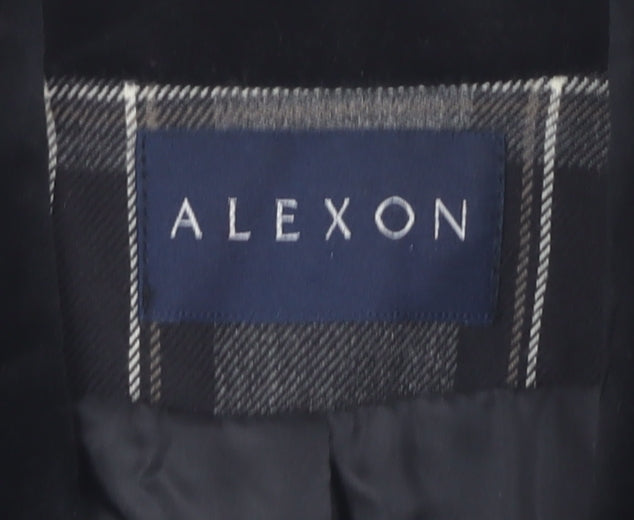 Alexon Women's Plaid Wool Jacket, Black/Grey, Size 10