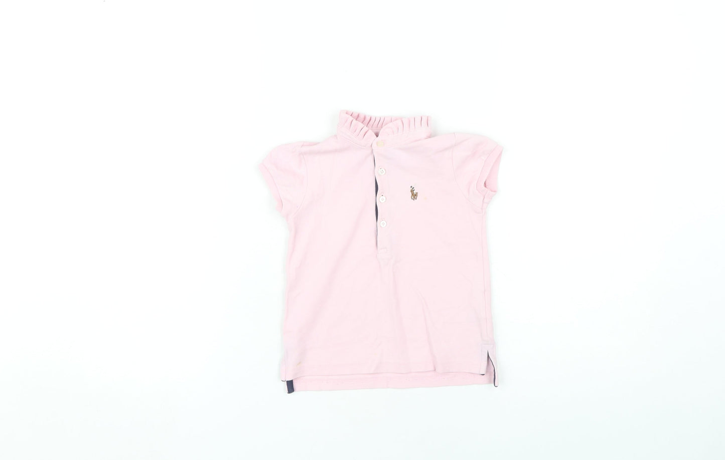 Ralph Lauren Girls Pink Polo Shirt 3-4 Years Short Sleeve