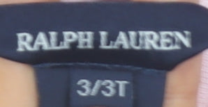 Ralph Lauren Girls Pink Polo Shirt 3-4 Years Short Sleeve