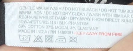 Fat Face Women's Black Floral Dress, Size 12, Sleeveless