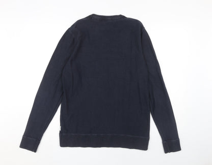 Jack & Jones Men's Blue Pullover Jumper, Size M