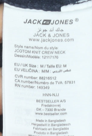 Jack & Jones Men's Blue Pullover Jumper, Size M