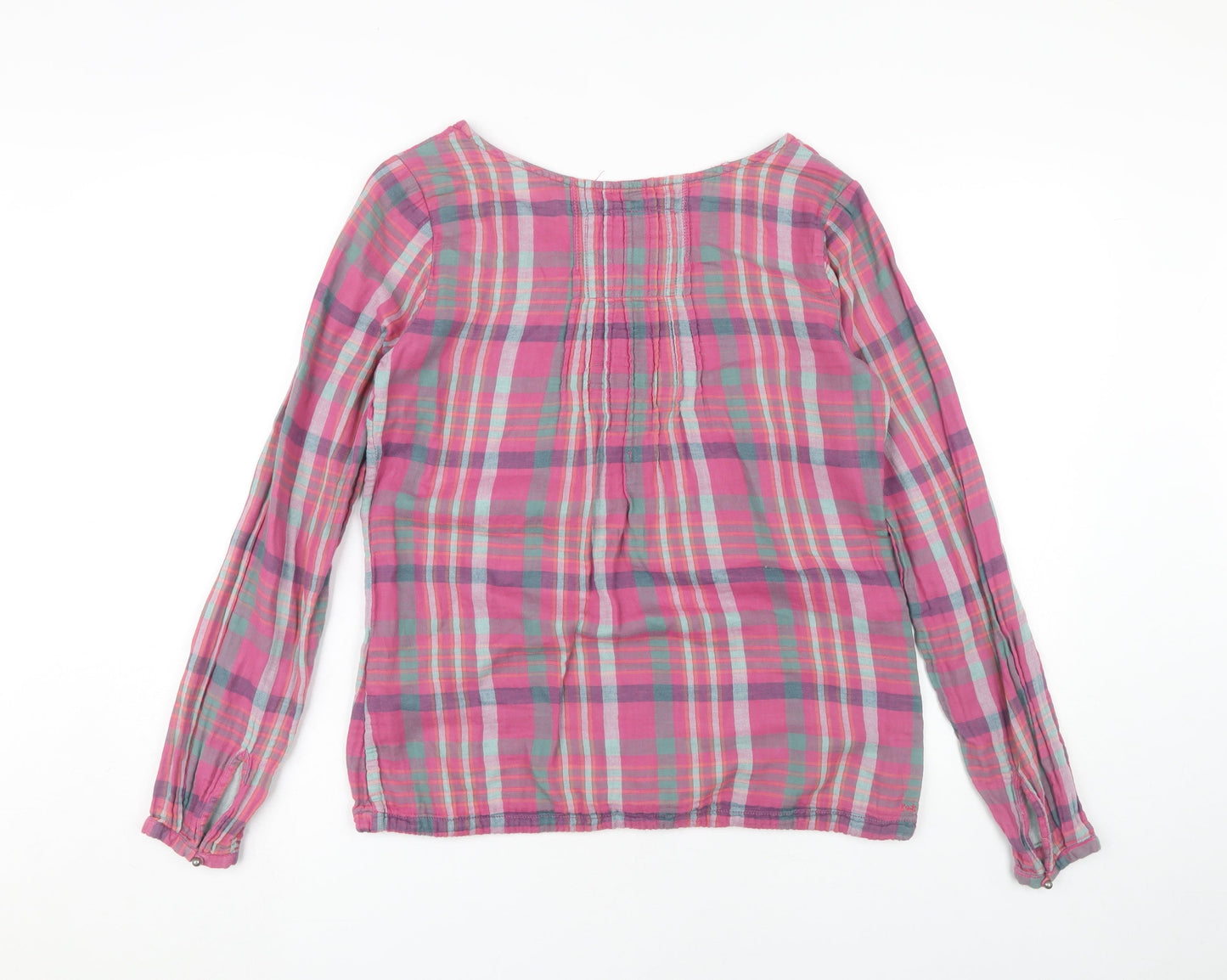 Womens UK Size 10 Fat Face Pink Basic Blouse