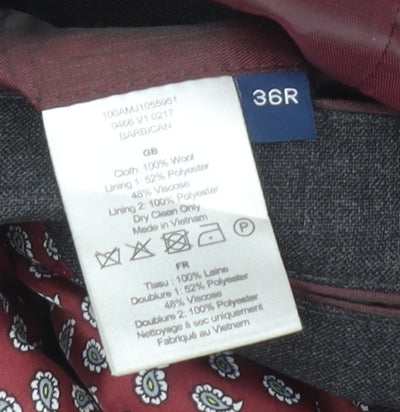 Mens UK Size 36 T.M.Lewin Regular Grey Suit Jacket