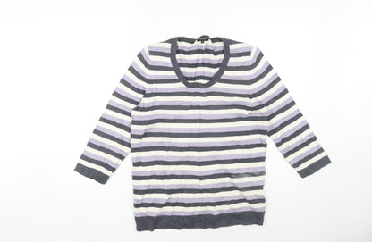 Jaeger Women's Multicoloured Striped Pullover M