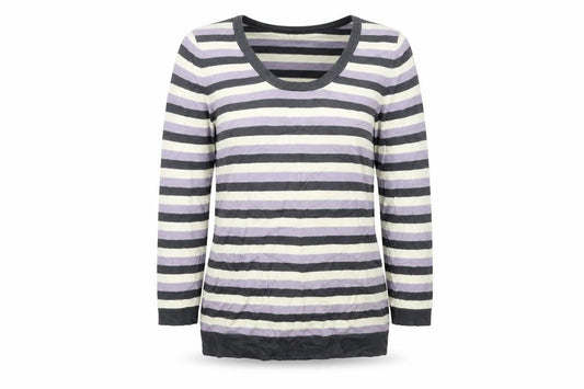 Front view of Jaeger Women's Multicoloured Striped Pullover M