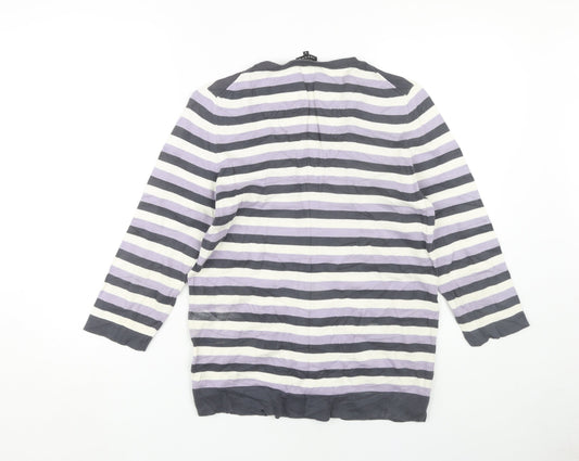 Jaeger Women's Multicoloured Striped Pullover M