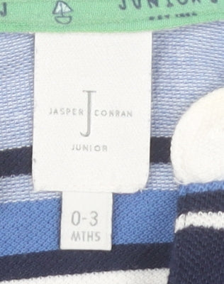 Jasper Conran Unisex Baby Blue Striped Polo 0-3 Months