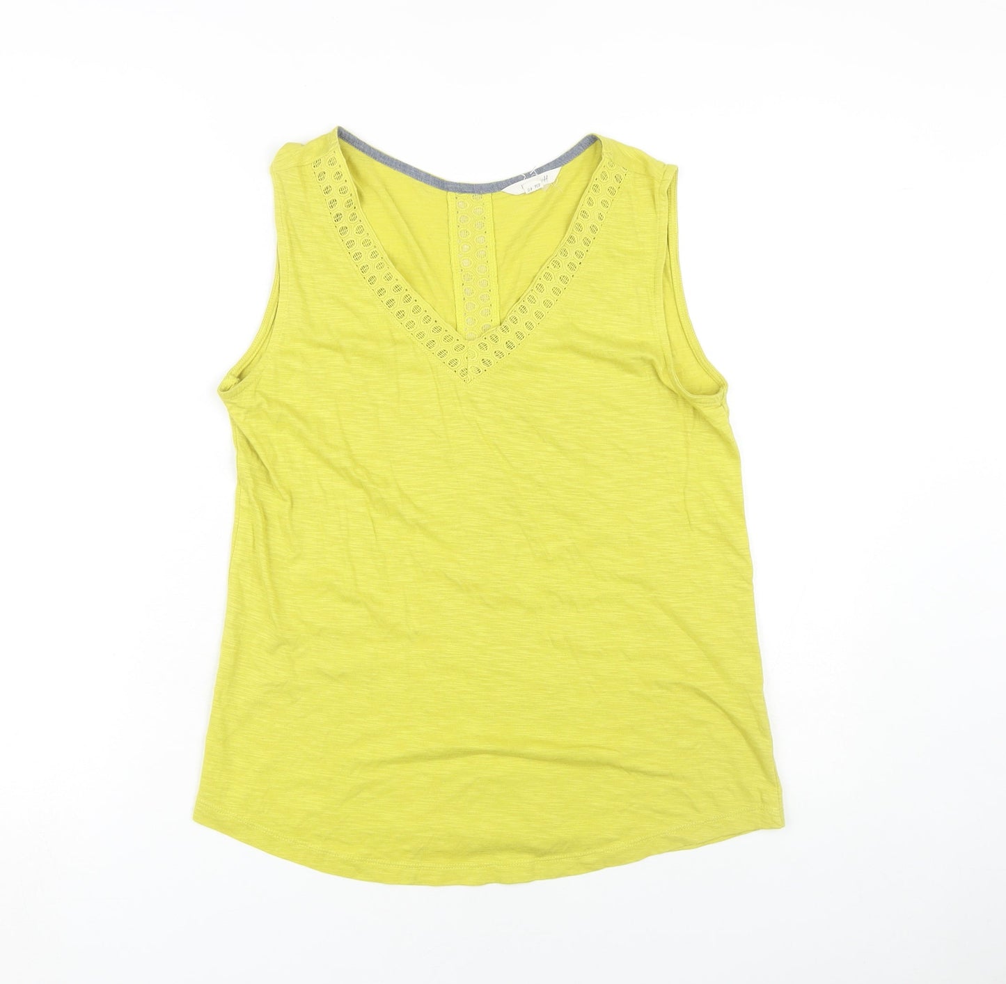Womens UK Size 12 White Stuff Yellow Basic Tank
