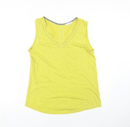 Womens UK Size 12 White Stuff Yellow Basic Tank