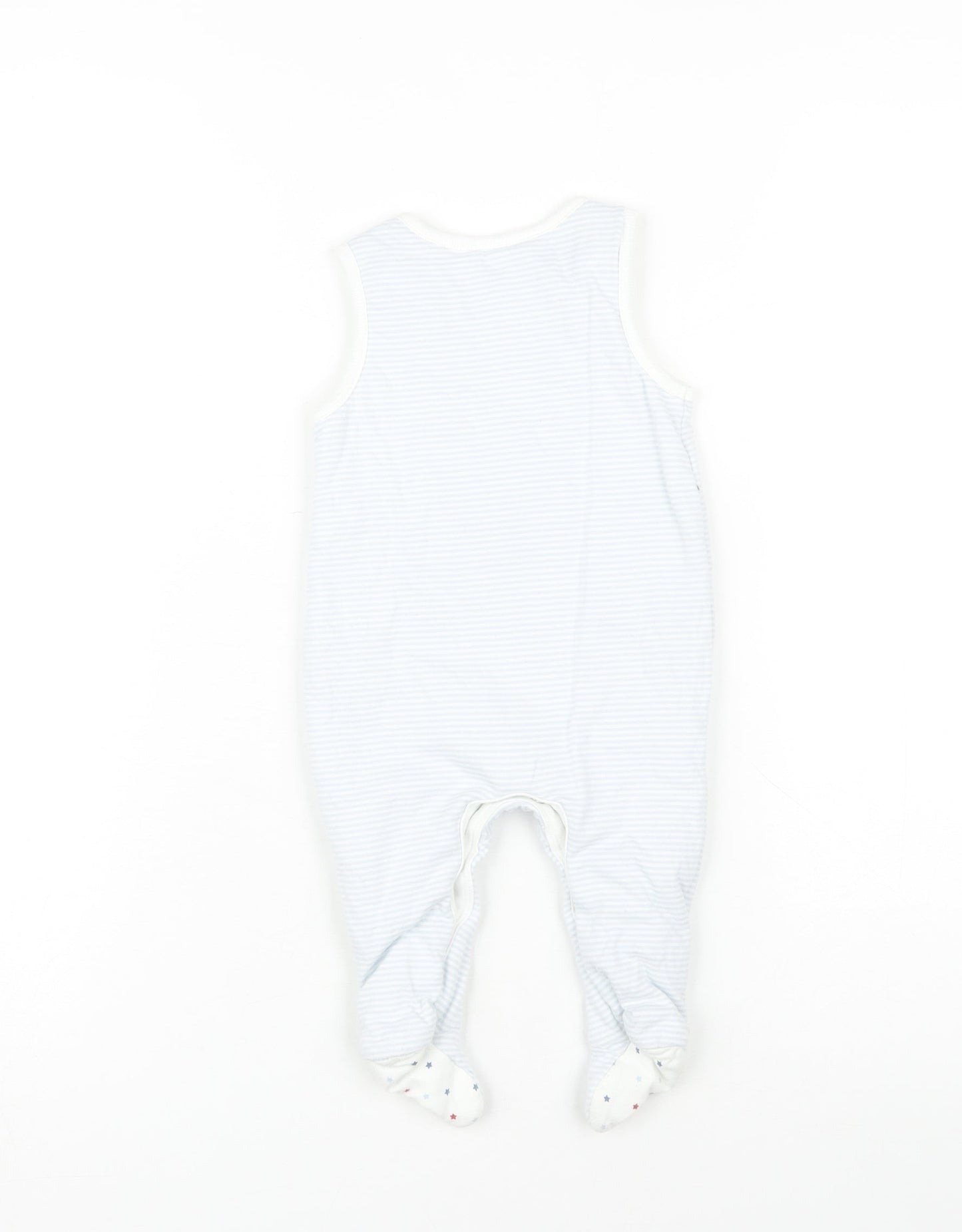 Jasper Conran Unisex Blue Striped Babygrow 3-6 Months