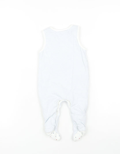 Jasper Conran Unisex Blue Striped Babygrow 3-6 Months